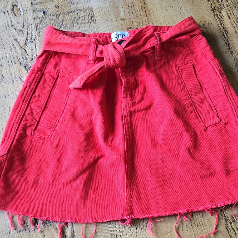 BDG Urban Outfitters Red Mini Skirt with Belt